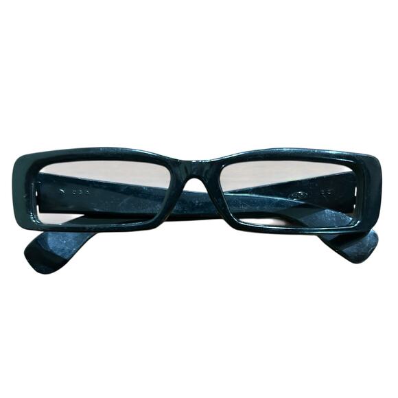 Vintage Black Rectangle Eyeglass Frames | Chunky Style Glasses Frame only - - Picture 1 of 4